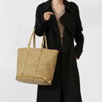Gexo Canvas Tote Bag with Sequin Trim