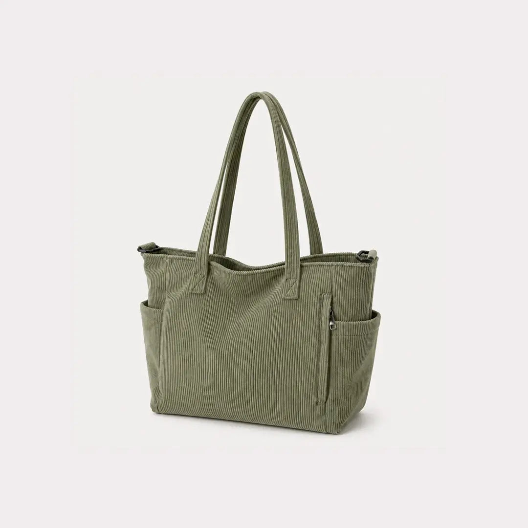 Gexo Corduroy Tote Bag, Large Everyday Shoulder and Crossbody Handbag
