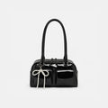Gexo Korean Style PU Shoulder Bag with Retro Bowling Design