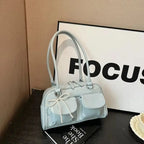 Gexo Korean Style PU Shoulder Bag with Retro Bowling Design