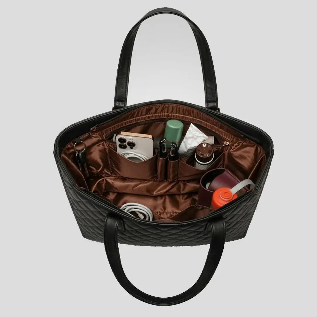Gexo Laptop Lunch Tote Bag with Insulated Cooler Compartment and 15.6-Inch Laptop Storage