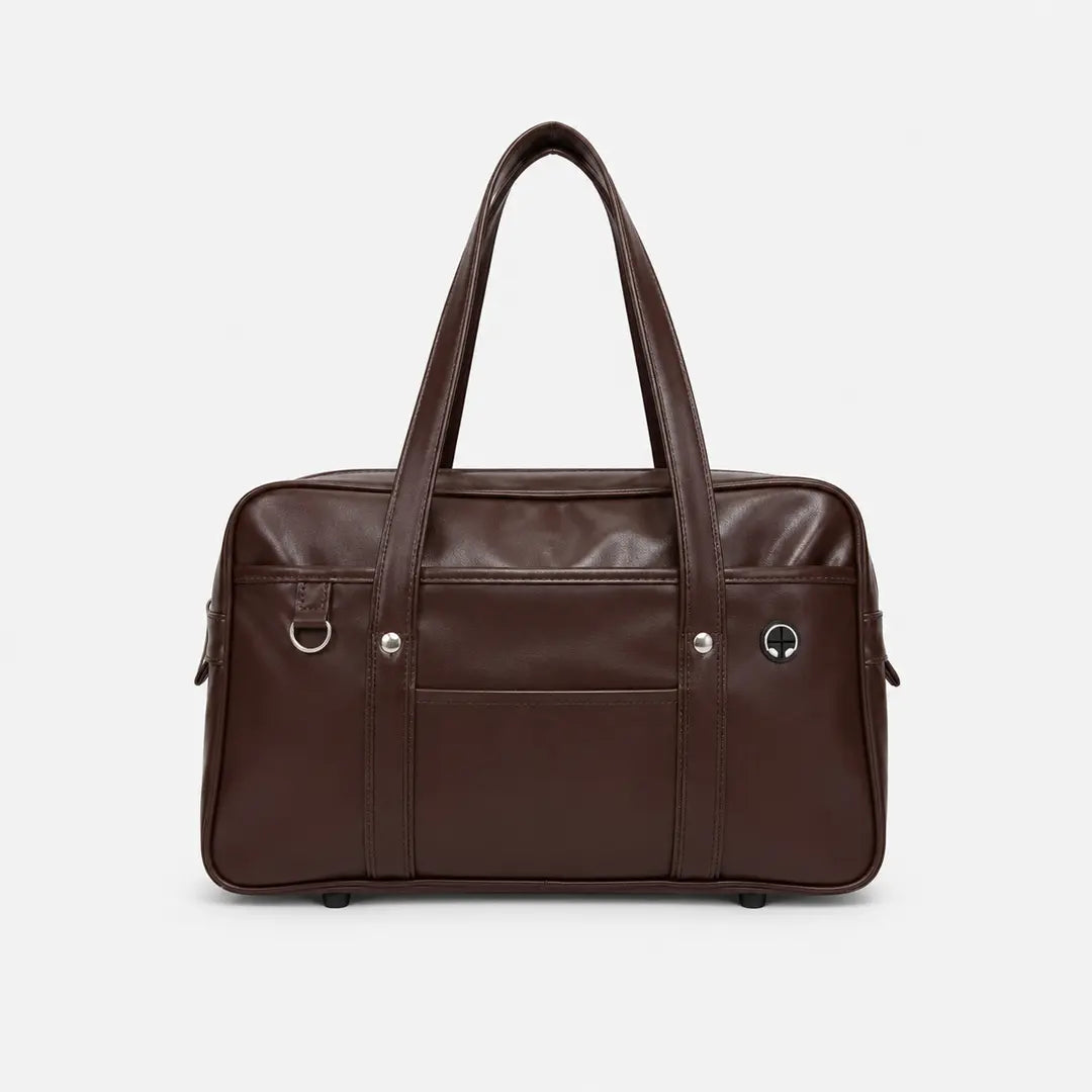Gexo Large PU Leather Tote Bag, Fits 15 Inch Laptop
