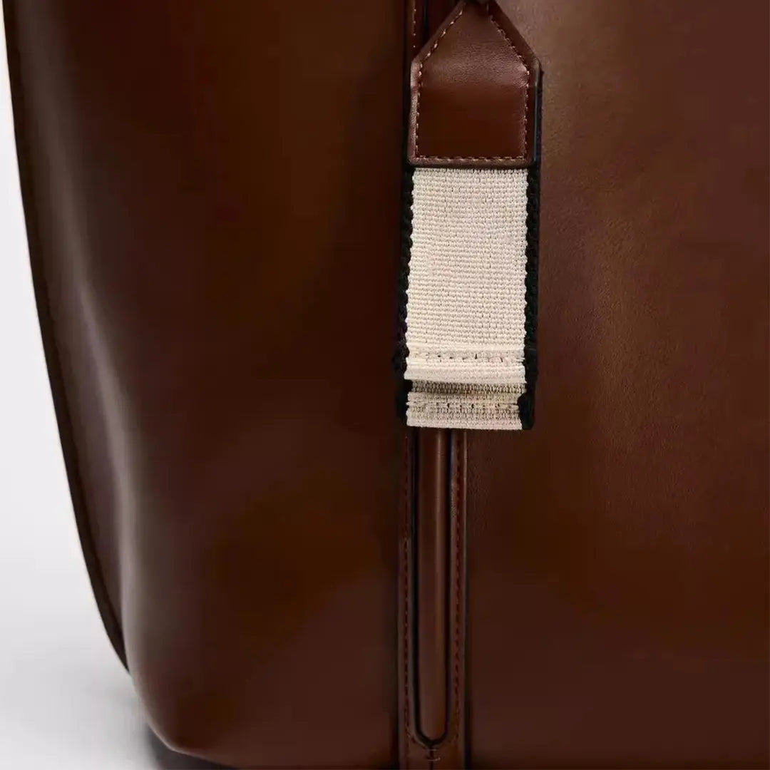 Gexo Large PU Leather Tote Bag for Work, Shopping and Daily Carry