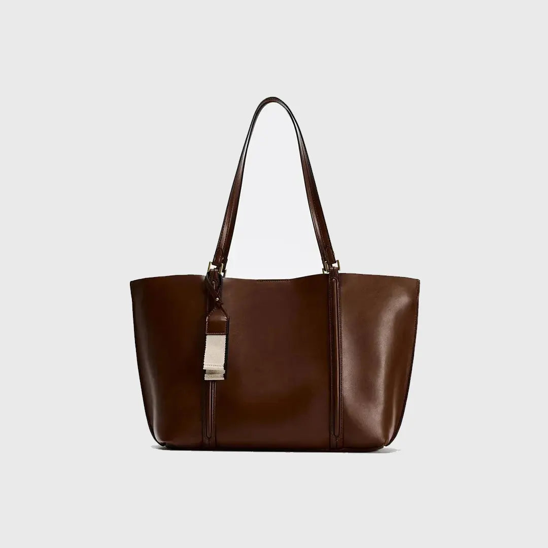 Gexo Large PU Leather Tote Bag for Work, Shopping and Daily Carry
