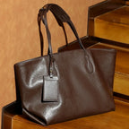 Gexo Luxury Genuine Leather Tote Bag for Work, Travel and Daily Use