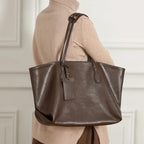 Gexo Luxury Genuine Leather Tote Bag for Work, Travel and Daily Use