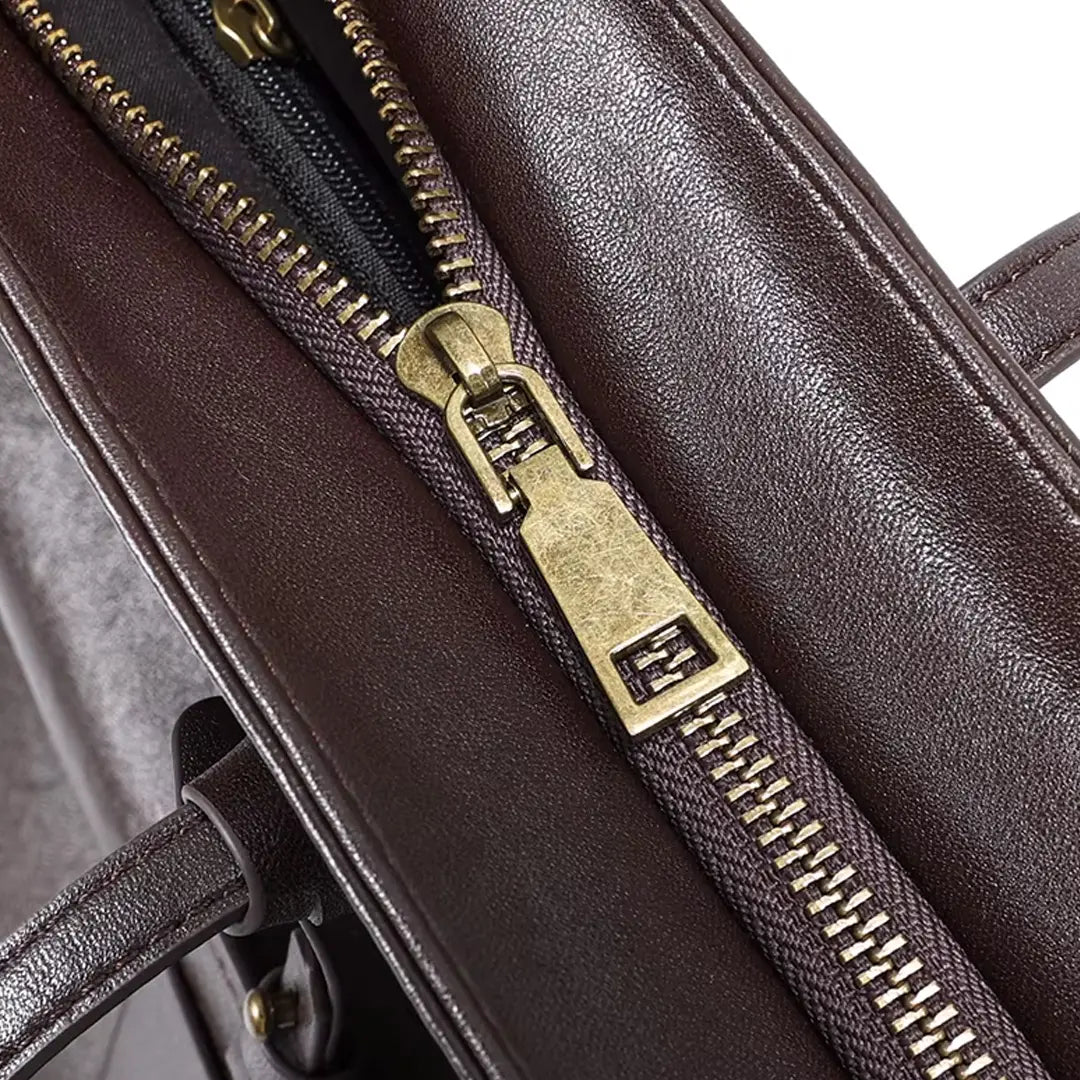 Gexo Luxury Genuine Leather Tote Bag for Work, Travel and Daily Use