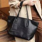 Gexo Luxury Genuine Leather Tote Bag for Work, Travel and Daily Use
