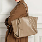 Gexo Luxury Genuine Leather Tote Bag for Work, Travel and Daily Use