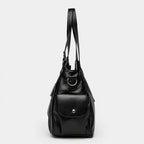 Gexo Multi Pocket Shoulder Tote Bag, Spacious Everyday Work Handbag