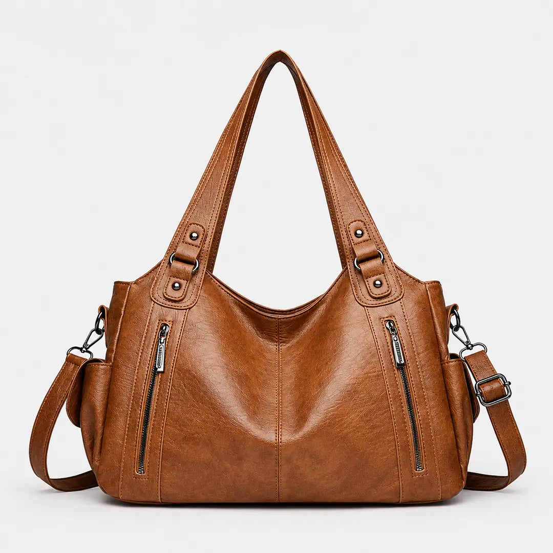 Gexo Multi Pocket Shoulder Tote Bag, Spacious Everyday Work Handbag