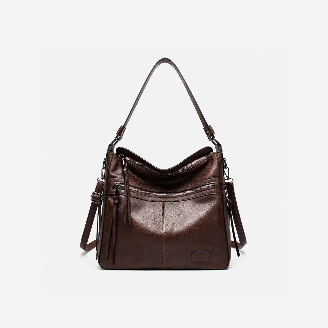 Gexo Multi Zip Shoulder Tote Bag, Crossbody Everyday Handbag