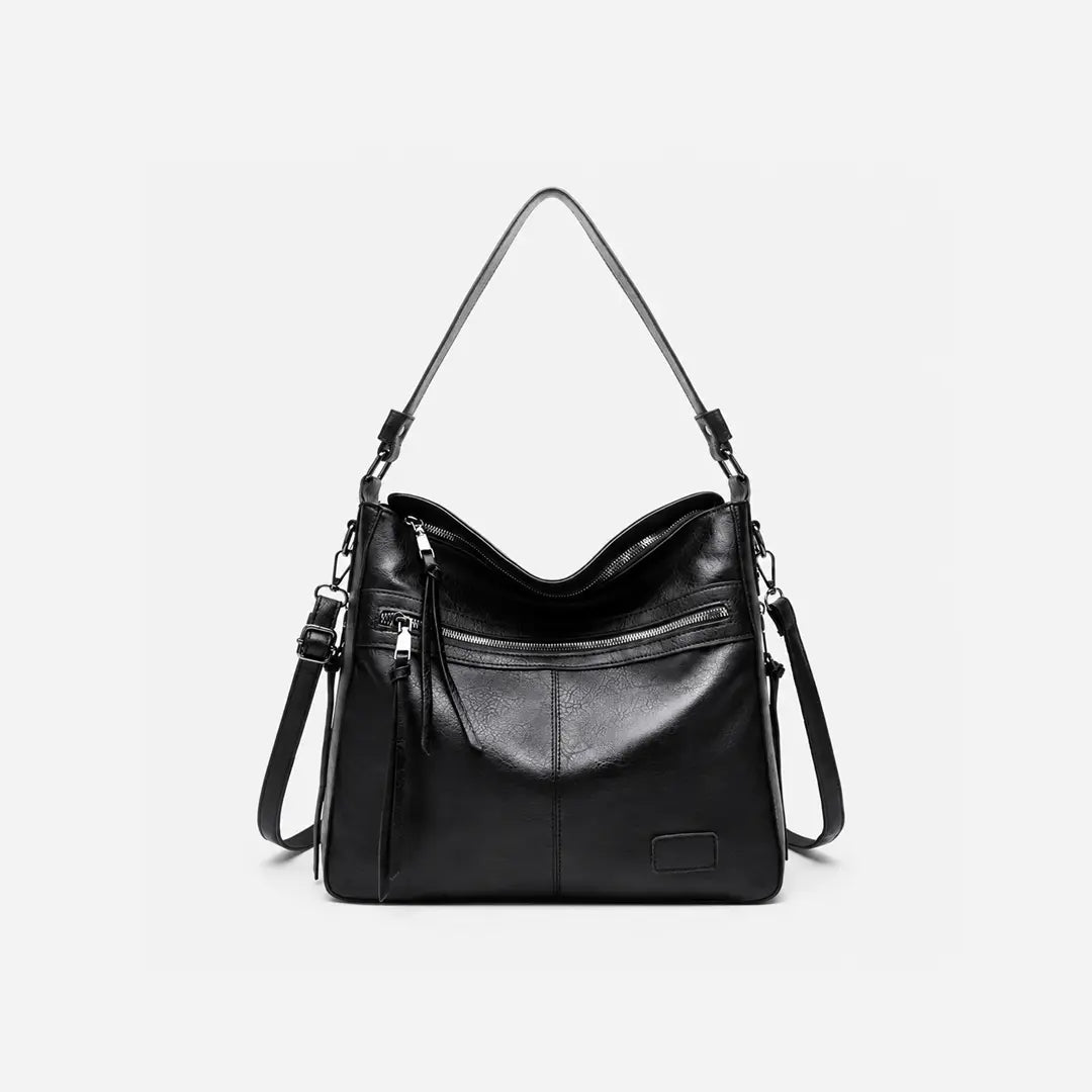 Gexo Multi Zip Shoulder Tote Bag, Crossbody Everyday Handbag