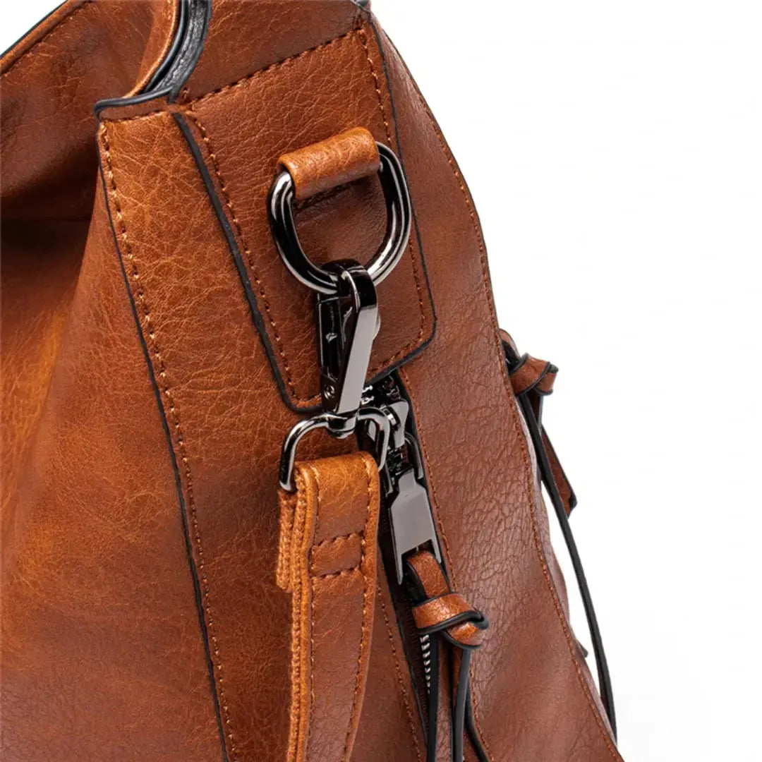 Gexo Multi Zip Shoulder Tote Bag, Crossbody Everyday Handbag