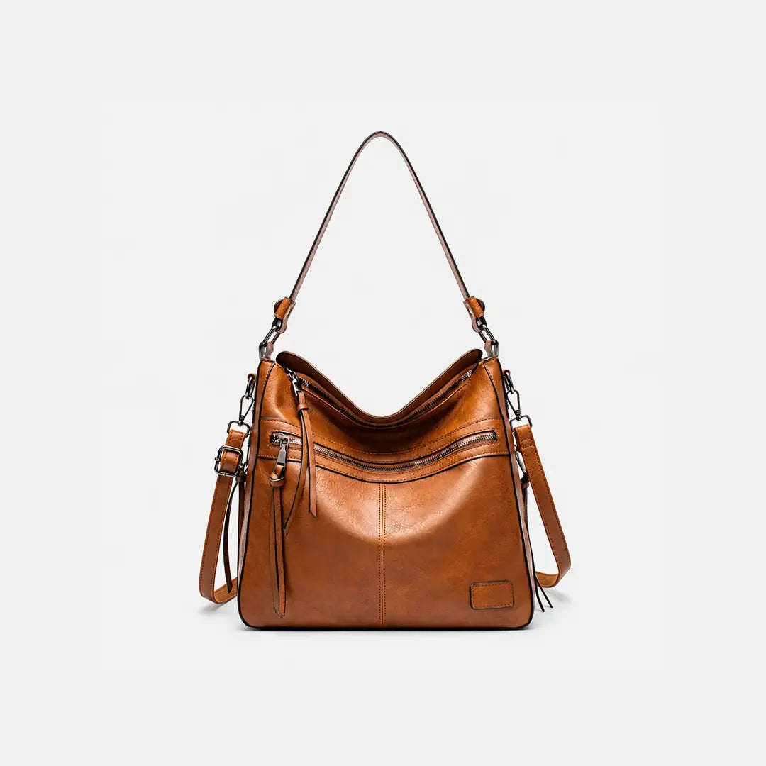 Gexo Multi Zip Shoulder Tote Bag, Crossbody Everyday Handbag