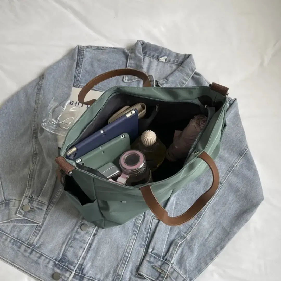 Gexo Nylon Commuter Tote Bag, Large Shoulder and Crossbody Handbag