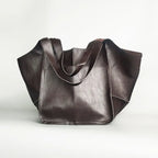 Gexo Oversized PU Leather Tote Bag, Large Everyday Shoulder Handbag