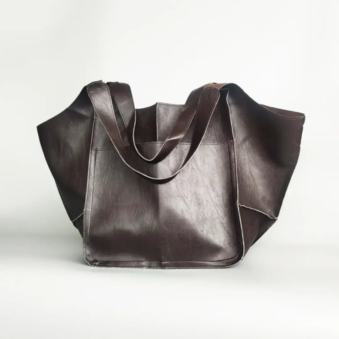 Gexo Oversized PU Leather Tote Bag, Large Everyday Shoulder Handbag