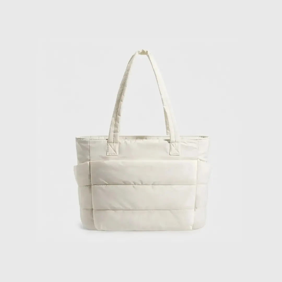Gexo Quilted Laptop Tote Bag, Large Travel and Work Shoulder Bag