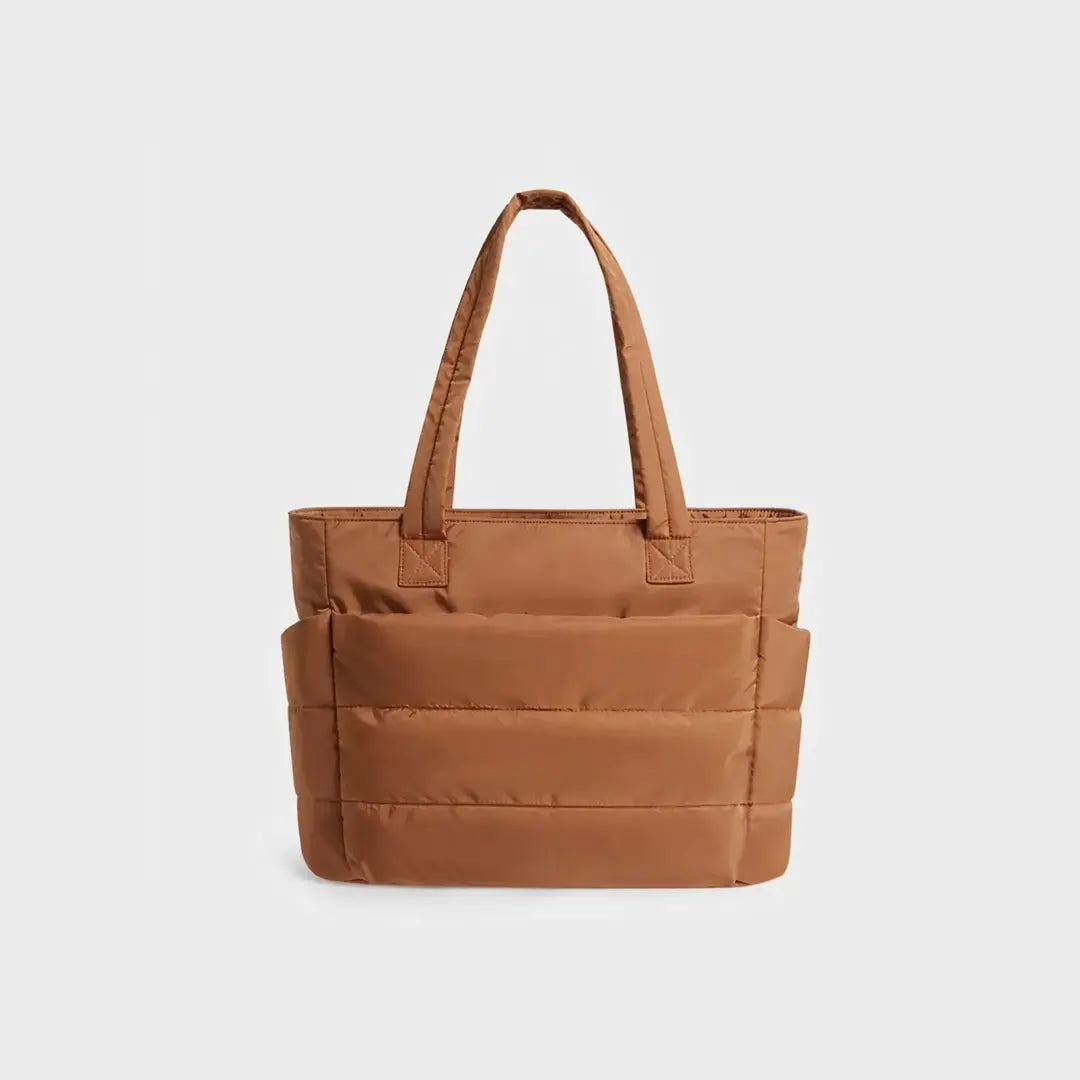 Gexo Quilted Laptop Tote Bag, Large Travel and Work Shoulder Bag