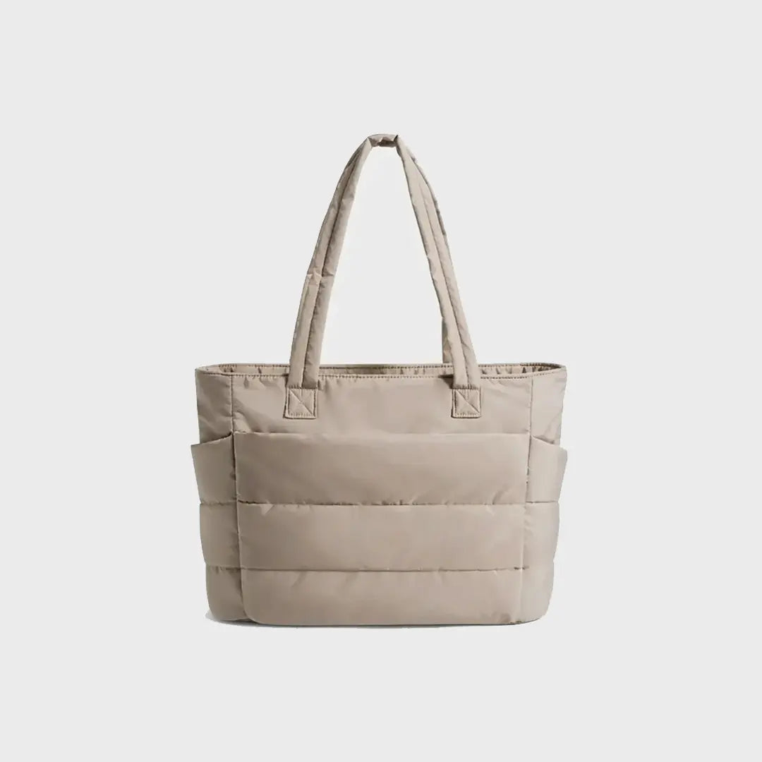 Gexo Quilted Laptop Tote Bag, Large Travel and Work Shoulder Bag