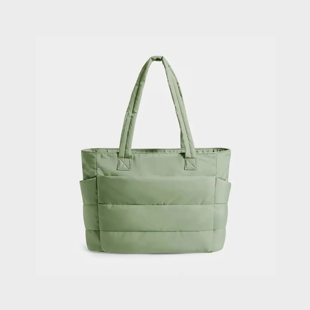 Gexo Quilted Laptop Tote Bag, Large Travel and Work Shoulder Bag
