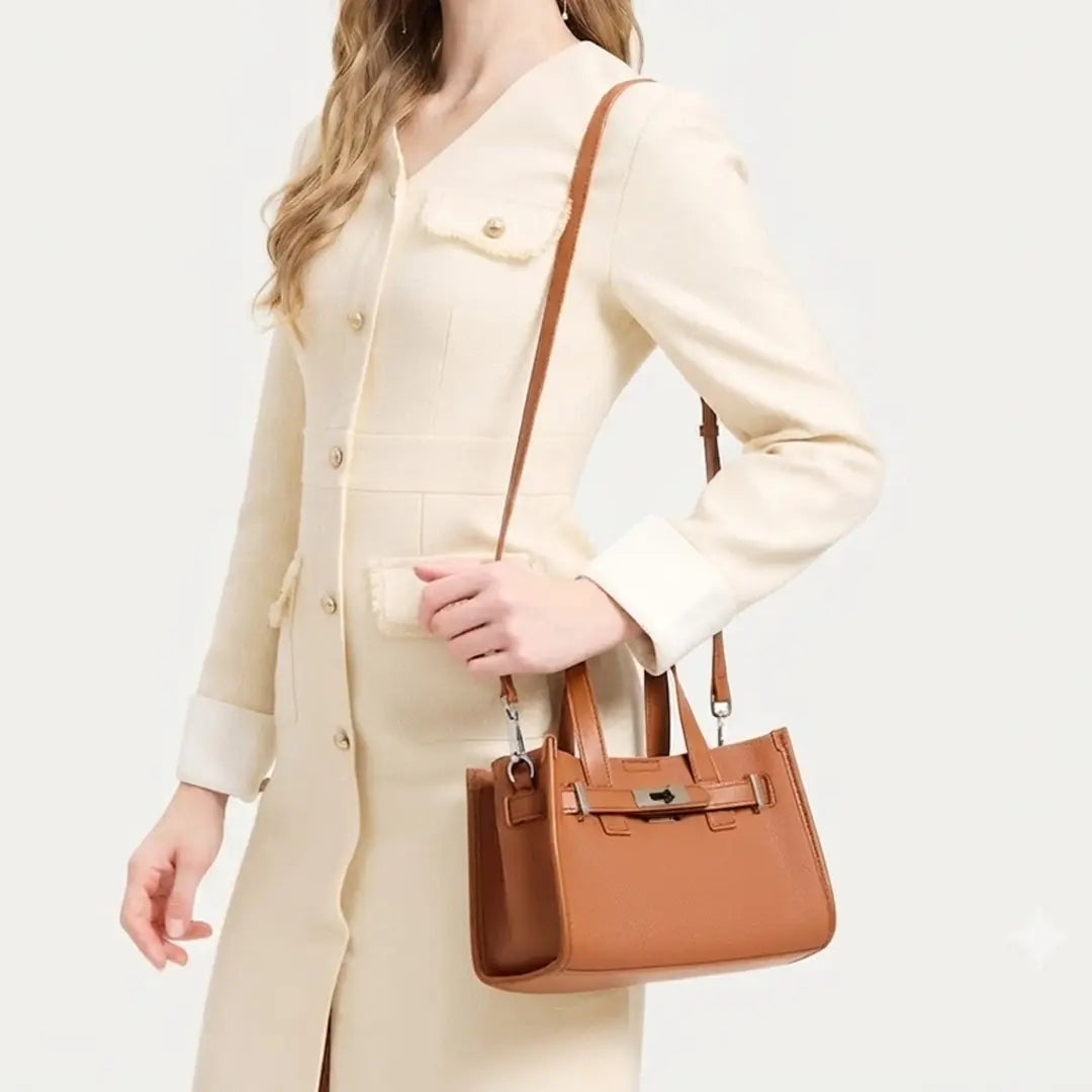 Gexo Small Structured Tote Bag, Crossbody and Top Handle Purse