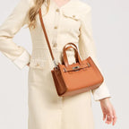 Gexo Small Structured Tote Bag, Crossbody and Top Handle Purse