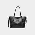 Gexo Structured Black Tote Bag with Crossbody Strap