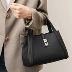 Gexo Structured Top Handle Tote Bag, Compact Everyday Handbag