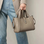 Gexo Structured Top Handle Tote Bag, Compact Everyday Handbag