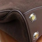 Gexo Suede Tote Bag, Shoulder and Frosted Cowhide Crossbody Handbag