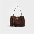 Gexo Suede Tote Bag, Shoulder and Frosted Cowhide Crossbody Handbag