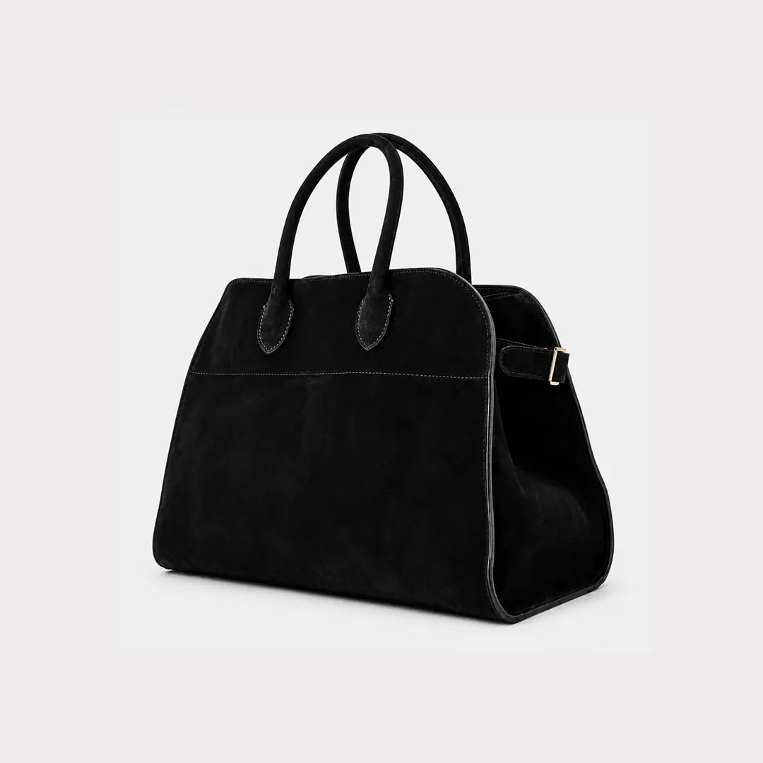 Gexo Suede Work Tote Bag, Large Everyday Shoulder Handbag