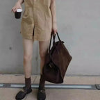 Gexo Suede Work Tote Bag, Large Everyday Shoulder Handbag
