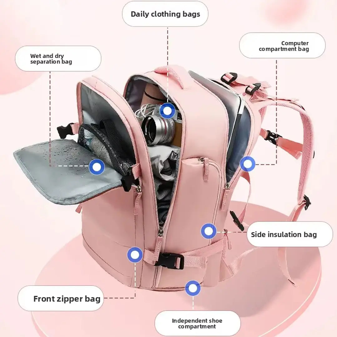 Gexo Travel Backpack with Cabin-Approved Size, Laptop Protection 40 × 25 × 17 cm