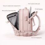 Gexo Travel Backpack with Vacuum Compression, Expandable Storage and Anti-Theft Design