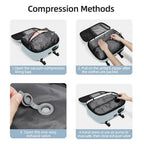 Gexo Travel Backpack with Vacuum Compression, Expandable Storage and Anti-Theft Design