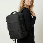 Gexo Vacuum Compression Travel Backpack 35L, Expandable Cabin 16-inch Laptop