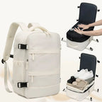 Gexo Vacuum Compression Travel Backpack 35L, Expandable Cabin 16-inch Laptop