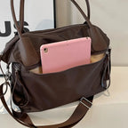 Gexo Vintage Nylon Shoulder Bag with Waterproof Protection and Large Capacity