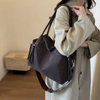Gexo Vintage Nylon Shoulder Bag with Waterproof Protection and Large Capacity