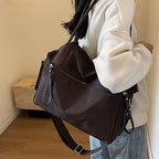 Gexo Vintage Nylon Shoulder Bag with Waterproof Protection and Large Capacity
