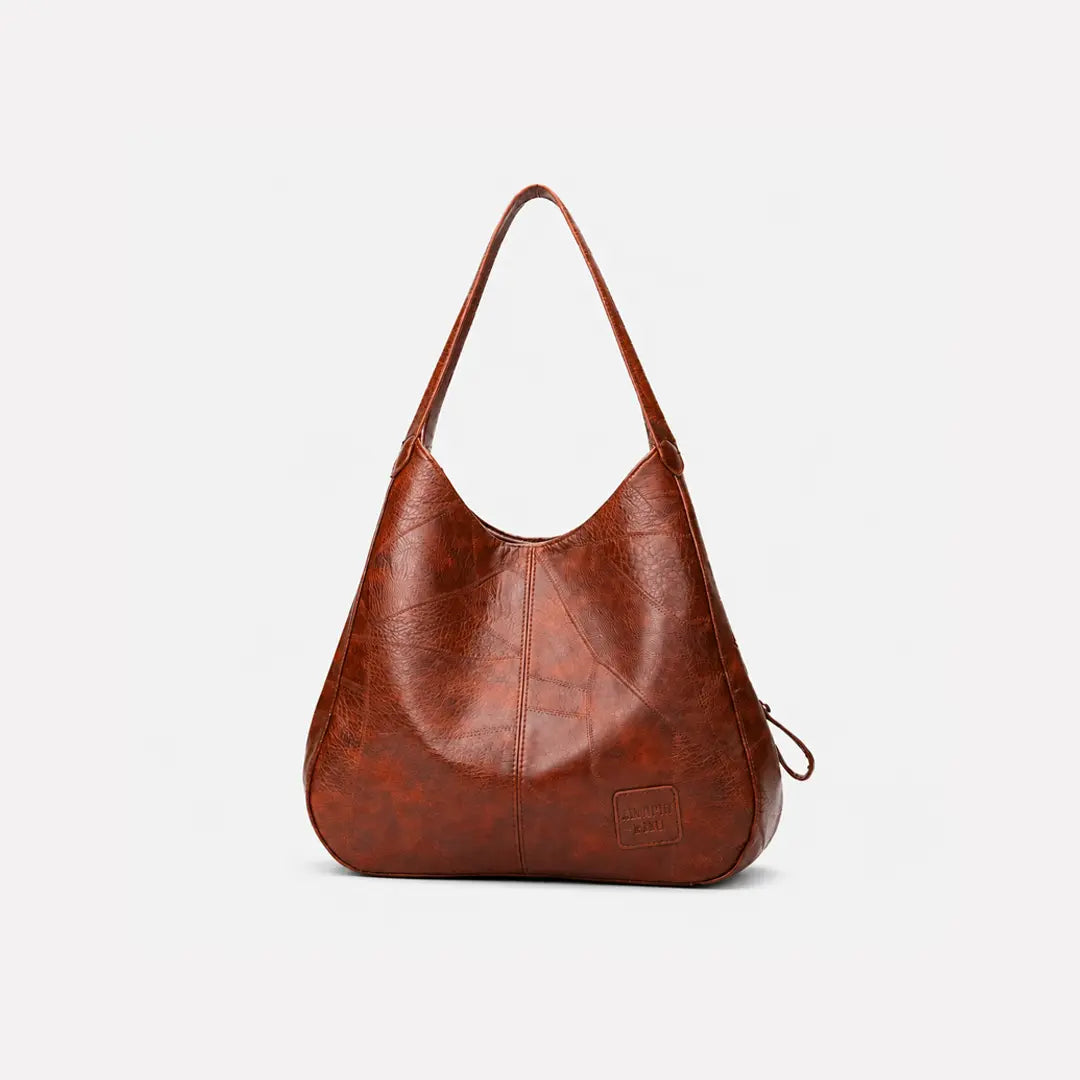 Gexo Vintage PU Leather Black Shoulder Bag for Timeless Everyday Style