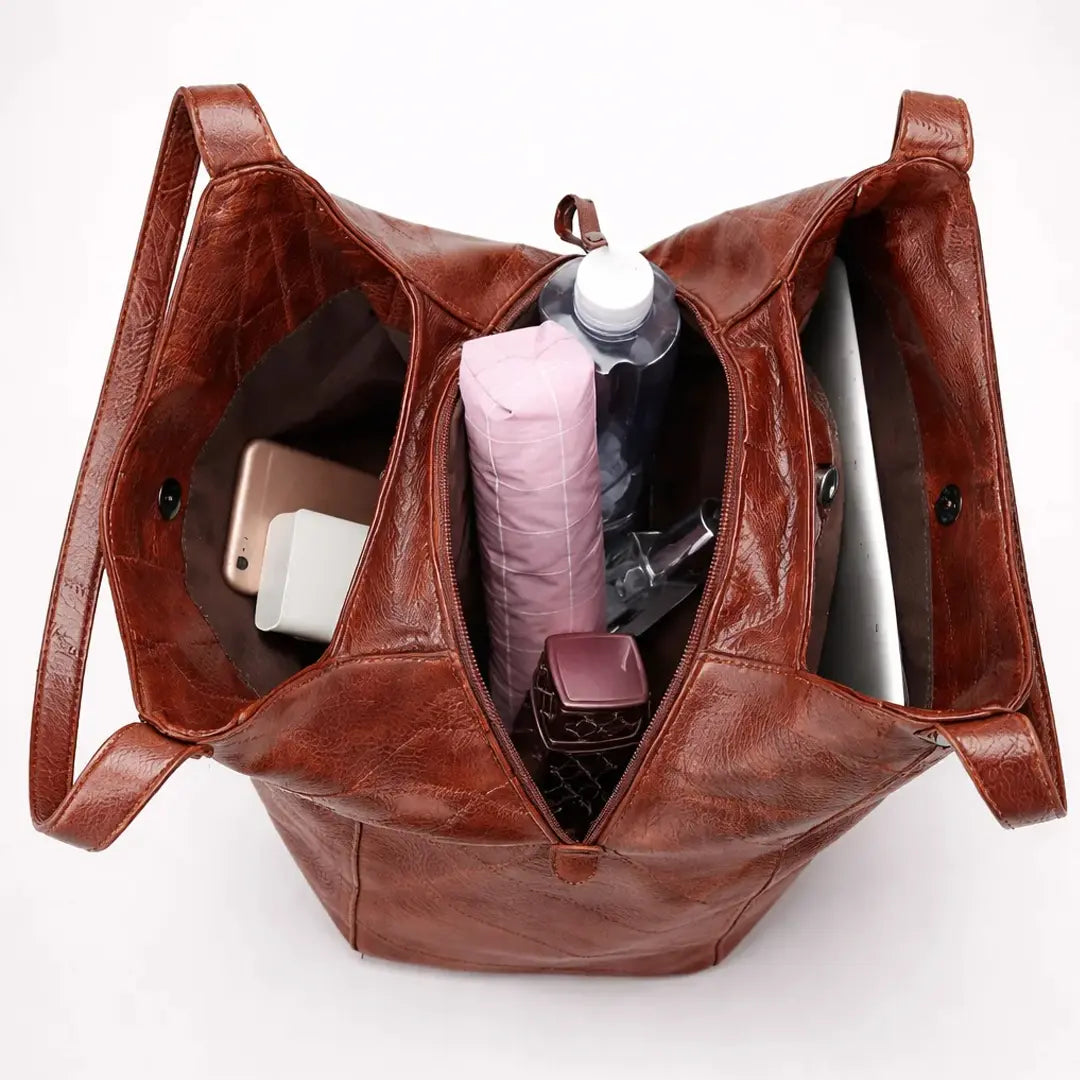 Gexo Vintage PU Leather Black Shoulder Bag for Timeless Everyday Style