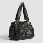 Gexo Vintage PU Leather Shoulder Bag with Large Capacity and Smart Organisation