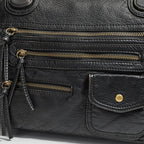 Gexo Vintage PU Leather Shoulder Bag with Large Capacity and Smart Organisation