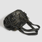 Gexo Vintage PU Leather Shoulder Bag with Large Capacity and Smart Organisation