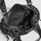 Gexo Vintage PU Leather Shoulder Bag with Large Capacity and Smart Organisation