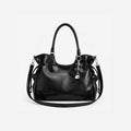 Gexo Vintage PU Leather Tote Bag with Crossbody Strap